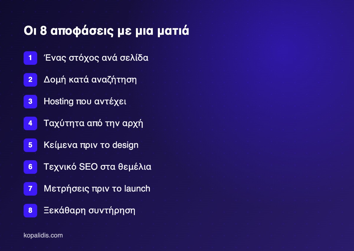Οκτώ αποφάσεις για την κατασκευή website επιχείρησης